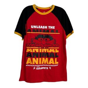 Disney Parks Unleash the Animal Muppets Adult T Shirt Size Medium Unisex Raglan